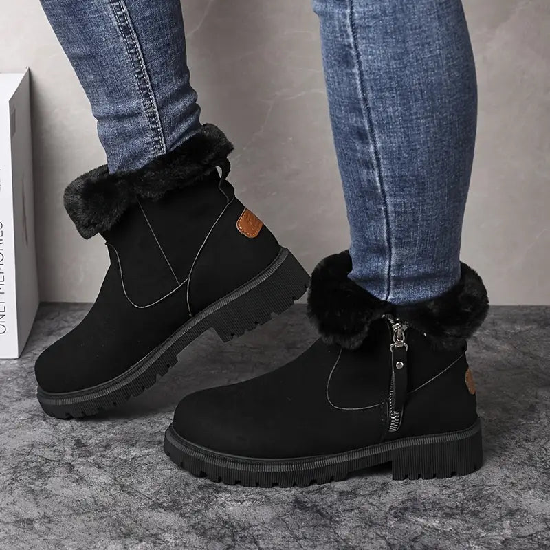 Women's Plush-Lined Winter Snow Boots