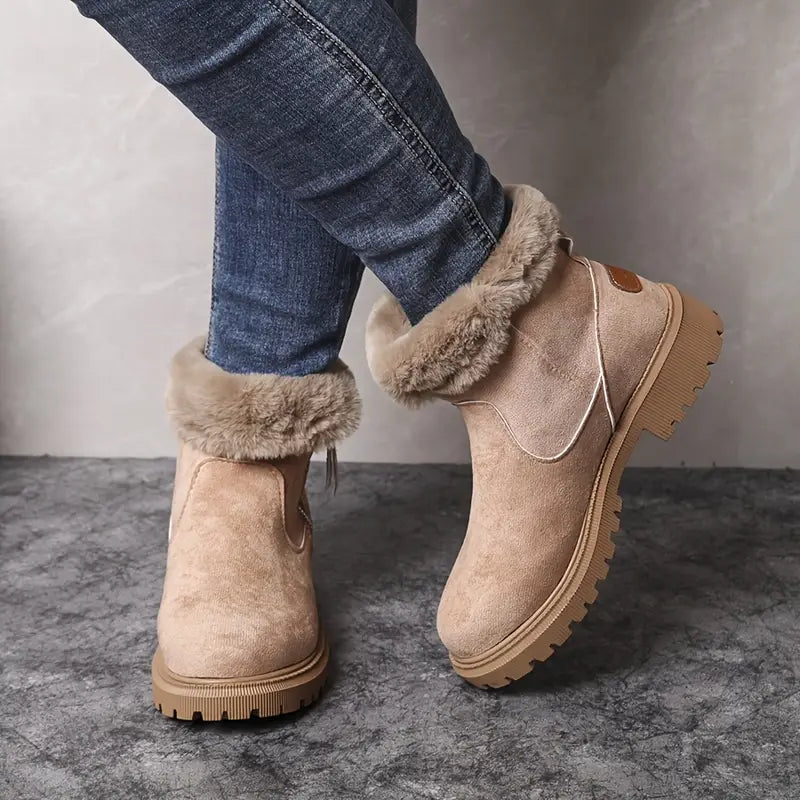 Women's Plush-Lined Winter Snow Boots