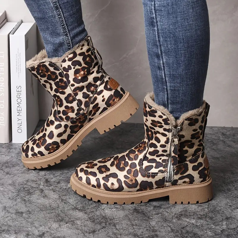 Women's Plush-Lined Winter Snow Boots