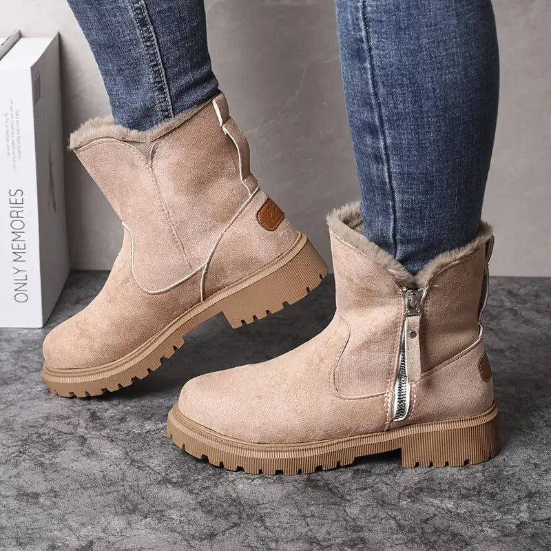 Women's Plush-Lined Winter Snow Boots