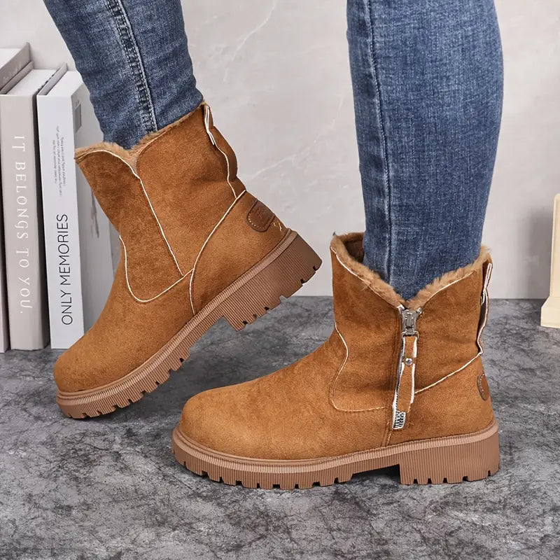 Women's Plush-Lined Winter Snow Boots