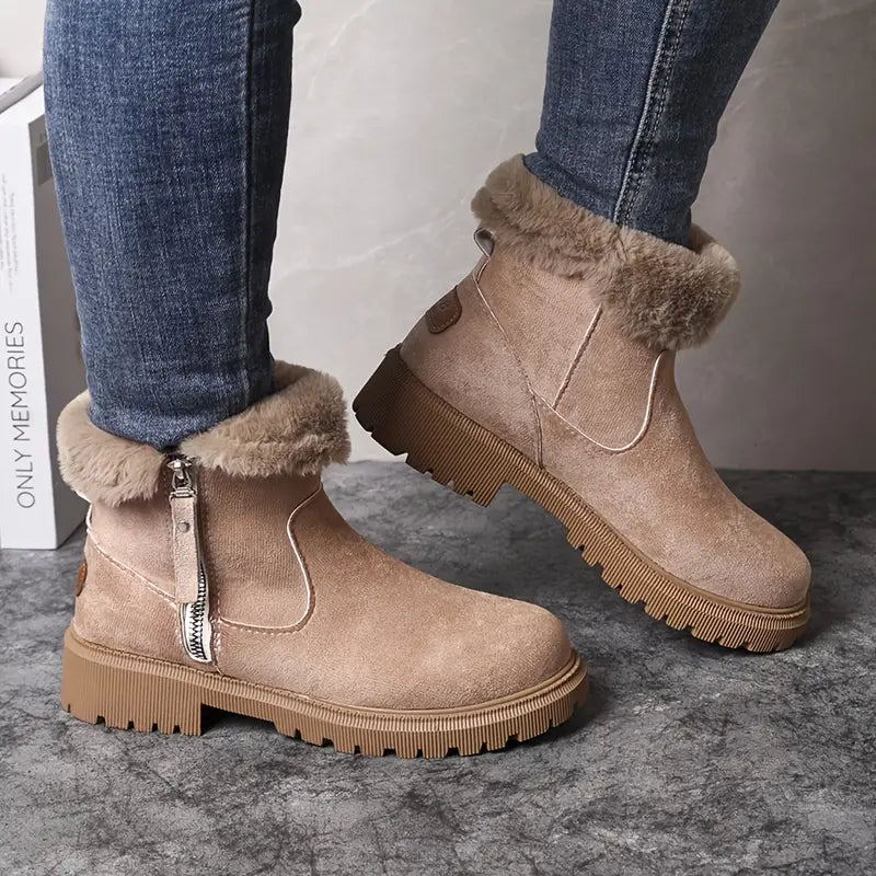 Women's Plush-Lined Winter Snow Boots