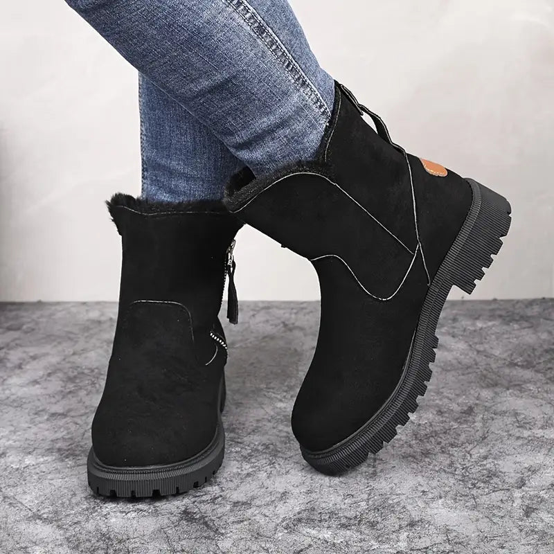 Women's Plush-Lined Winter Snow Boots