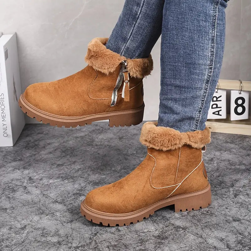 Women's Plush-Lined Winter Snow Boots