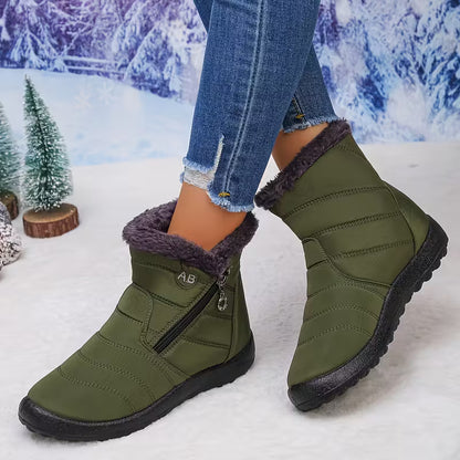 Plush Fur Lined Winter Snow Boots – Waterproof & Non-Slip